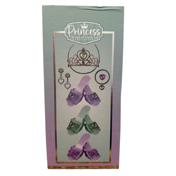 Brand New Sparkle Stars Princess Shoes & Tiara Set Ages 3+ 11 Pieces Playset - Picture 1 of 2